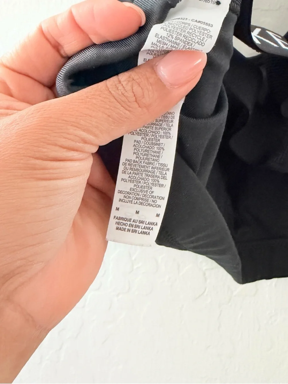 Nike Black Sports Bra with White Swoosh - Racerback Support